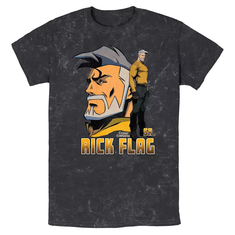 Men's Creature Commandos Rick Flag Sr. Poster Mineral Wash Graphic Tee,  Product Image