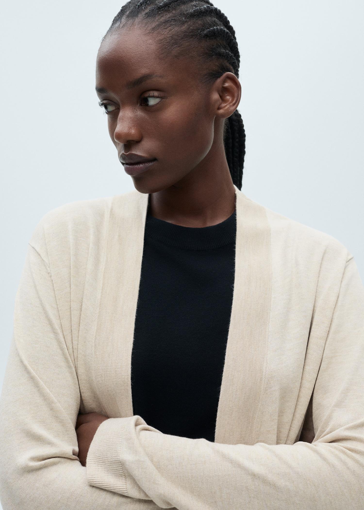 Fine-knit cardigan - Women | MANGO USA Product Image