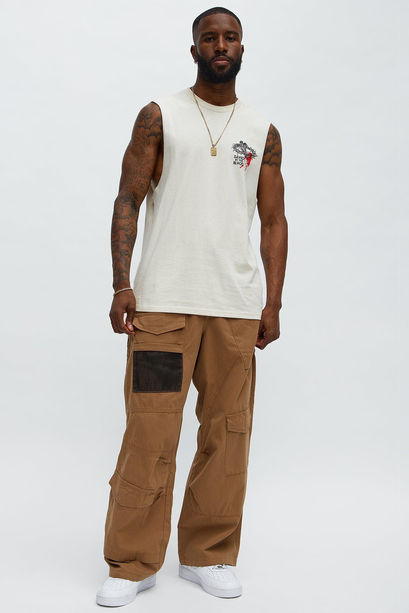 Baggy Lester Cargo Pants - Brown Male Product Image