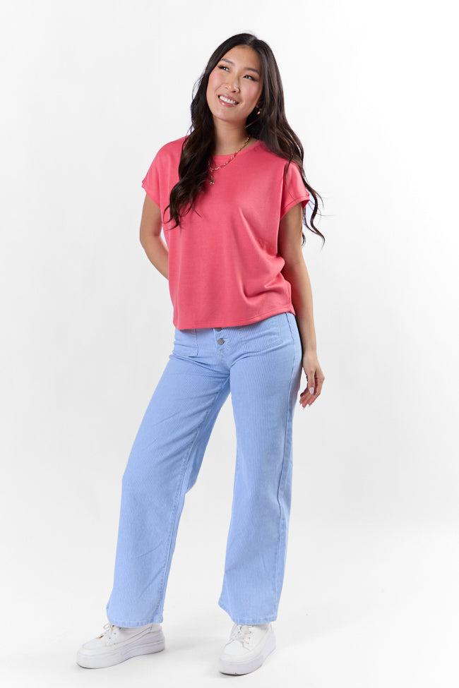 My Type Of Coral Knit Tee FINAL SALE Product Image