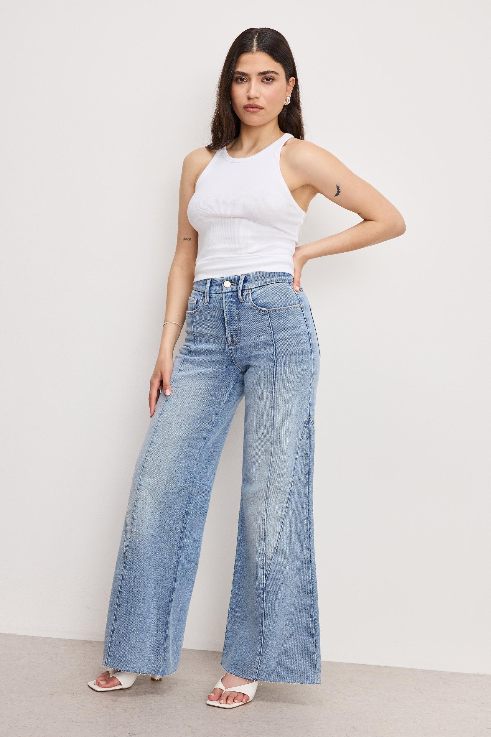 GOOD PETITE PALAZZO JEANS | INDIGO957 Product Image