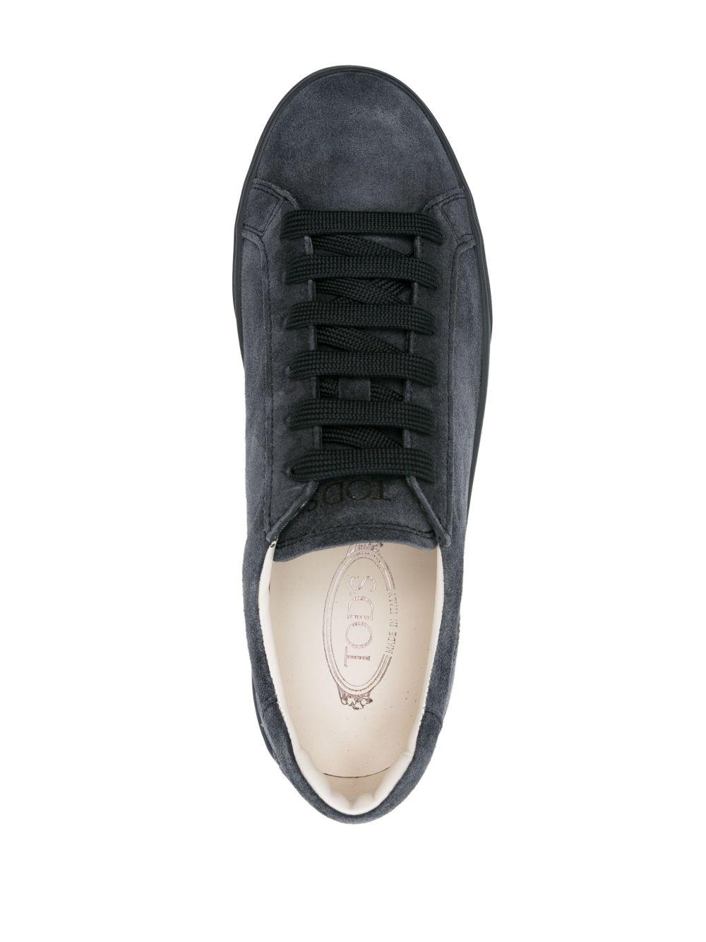 logo-embossed suede sneakers Product Image
