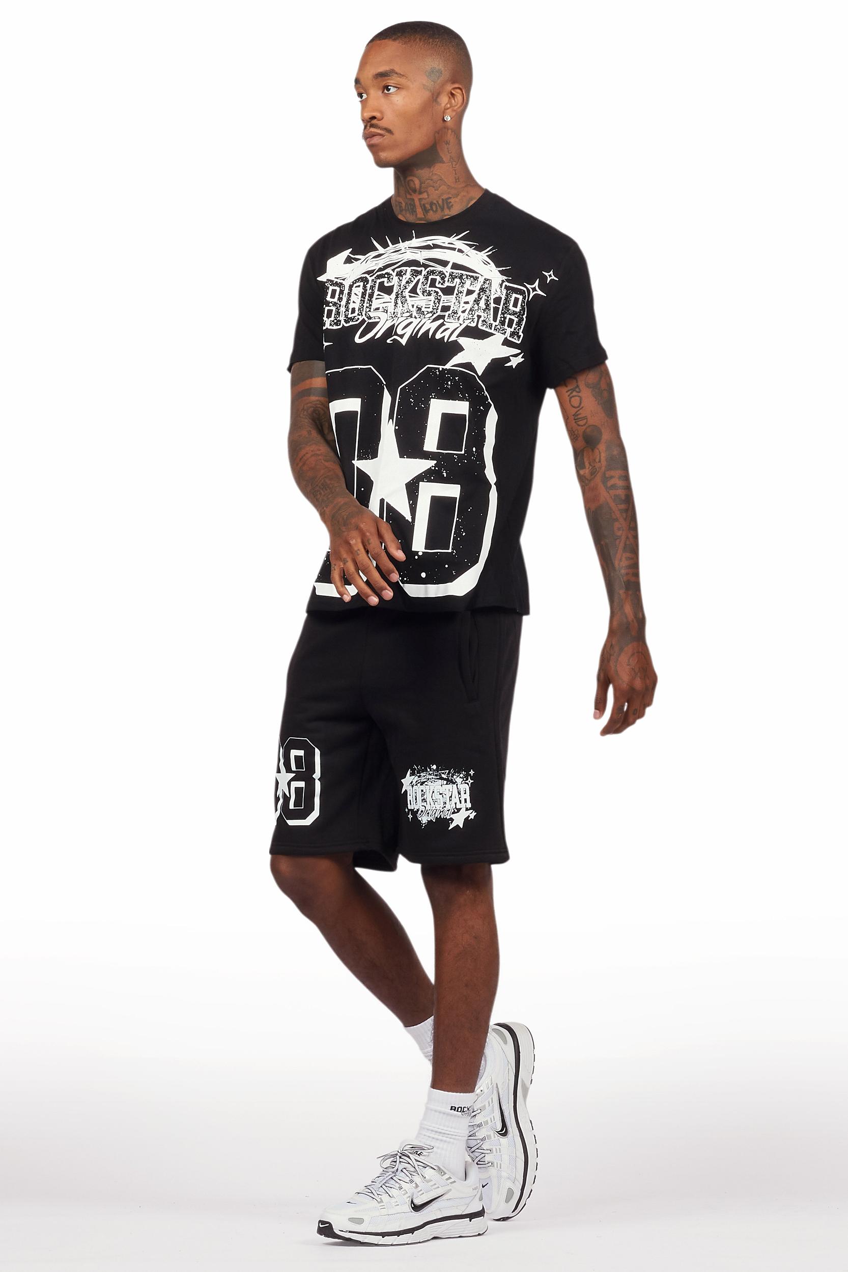 Allstar Black/White T-Shirt Short Set Male Product Image
