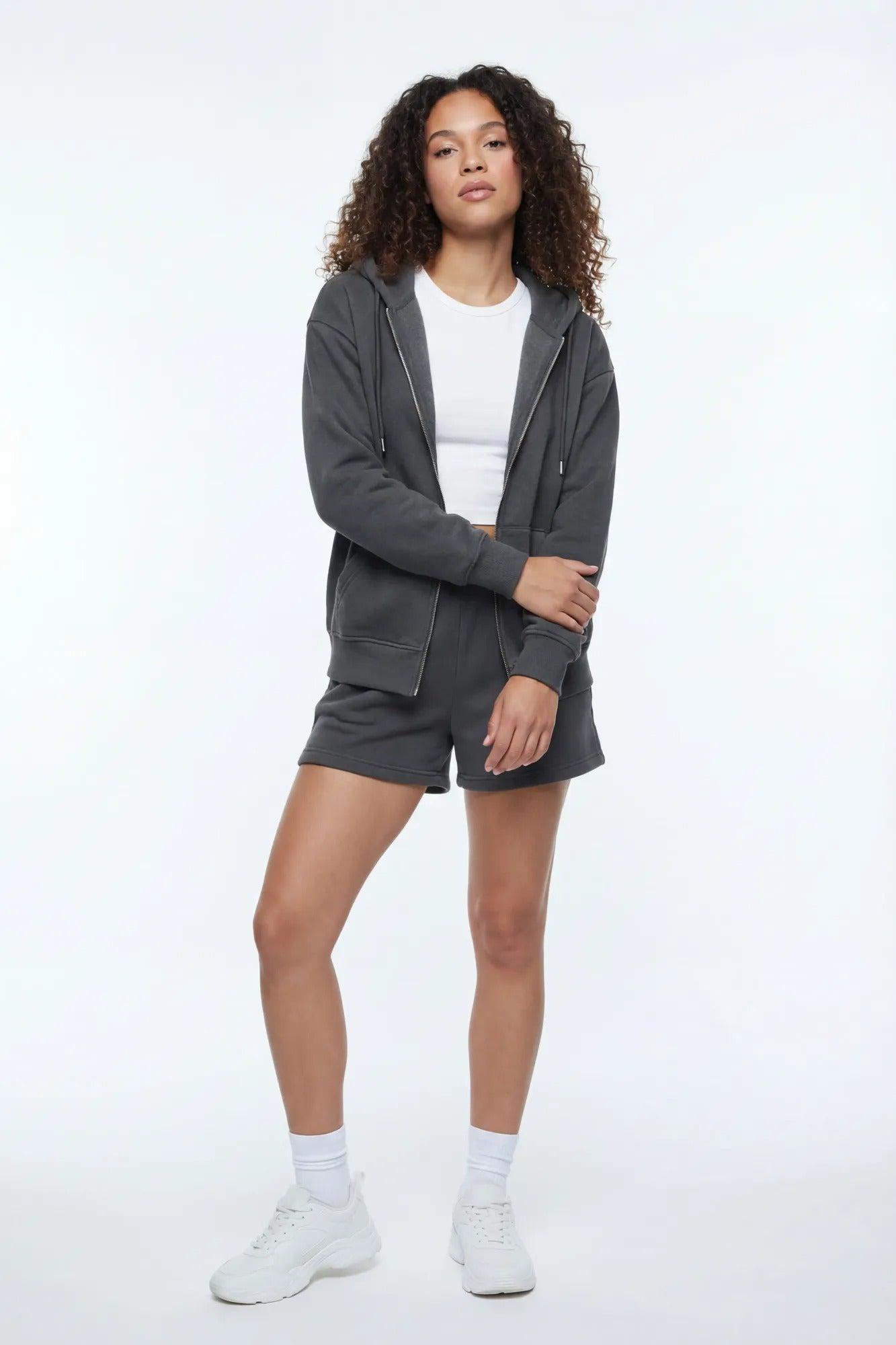 Fleece Zip-Up Hoodie Female Product Image