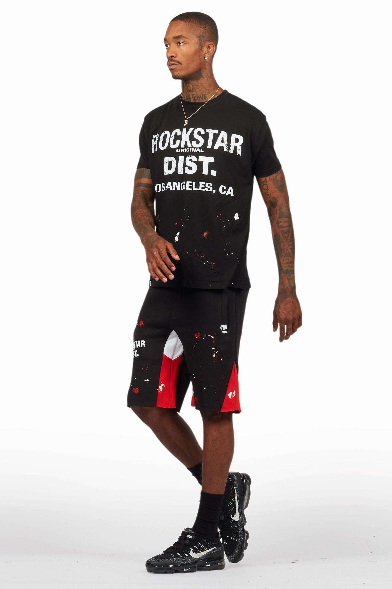 Scottie Black Painter T-Shirt/Short Set Male Product Image