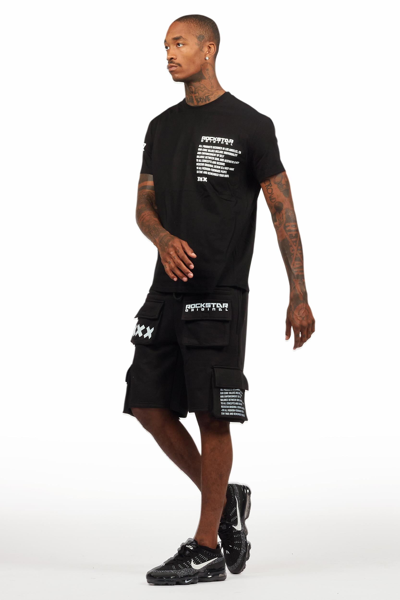 Jash Black/White Short Set Male Product Image