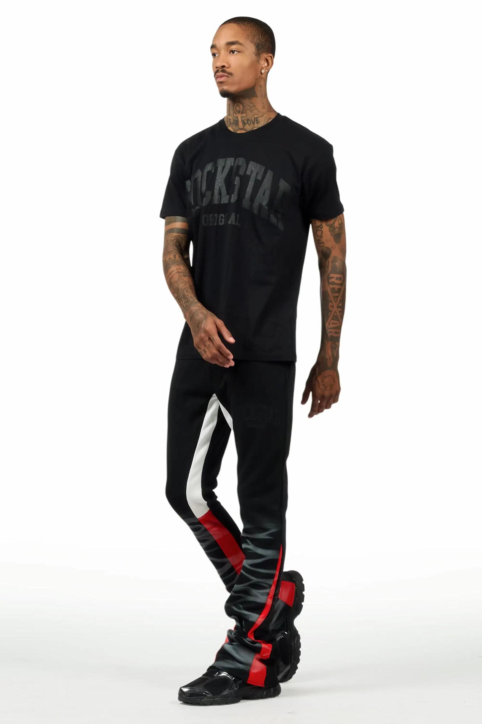 Nelly 2.0 Black/Black T-Shirt/Relaxed Track Set Male Product Image