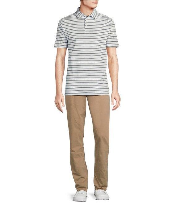Cremieux Blue Label Stripe Interlock Short Sleeve Polo Shirt Product Image