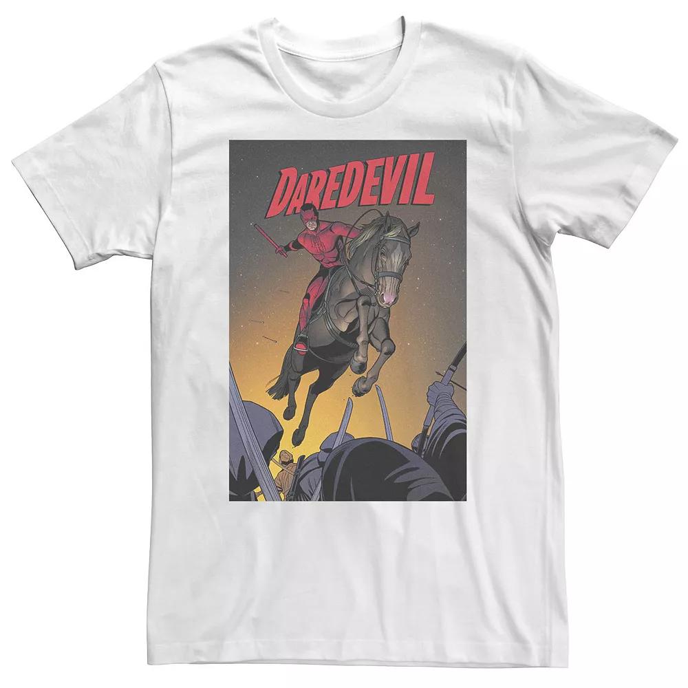 Big & Tall Marvel Daredevil Horse Comic Cover Tee, Men's, Size: 3XL Tall, White Product Image
