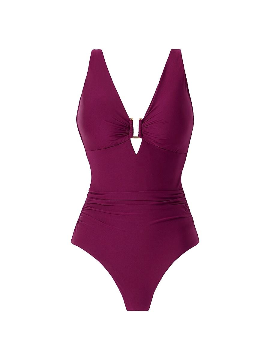 Womens Marquis Kristi Ruched One-Piece Swimsuit Product Image