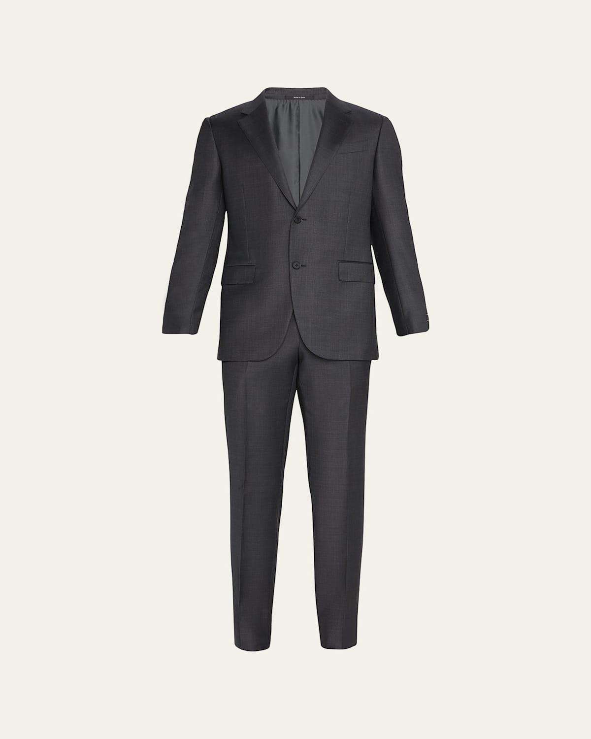 Mens Wool Tic-Weave Suit Product Image
