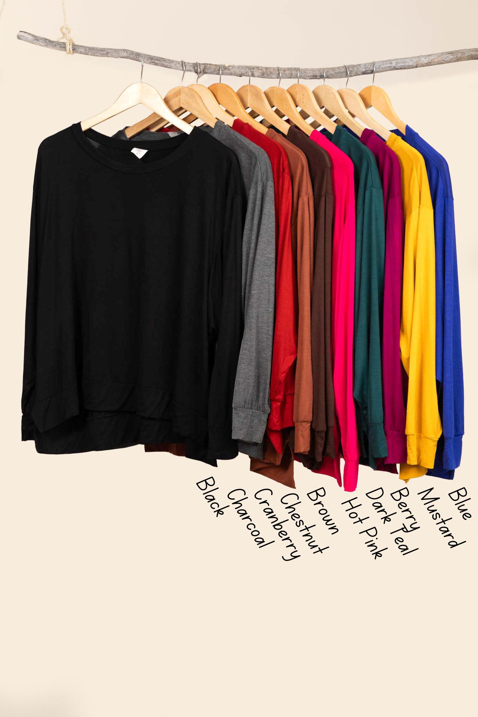Super Soft Basic Dolman Sleeve Top Product Image