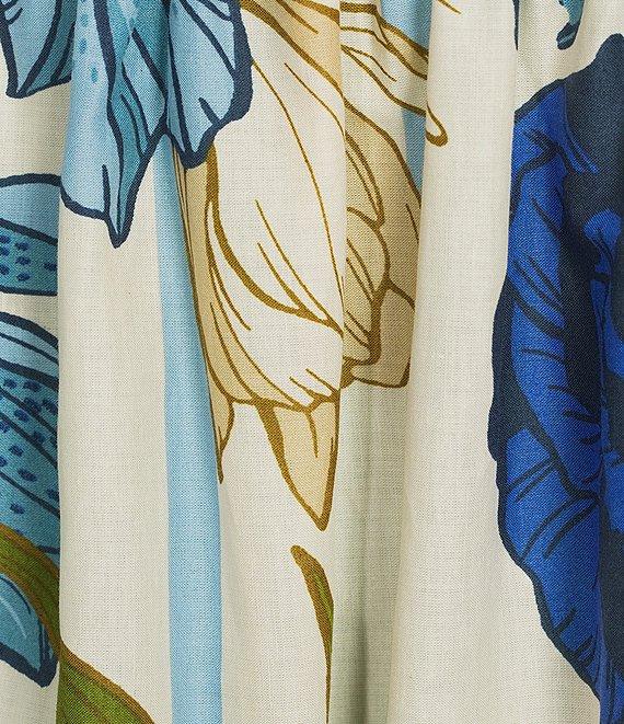 CeCe Woven Floral Print Square Neck Sleeveless Midi Dress Product Image