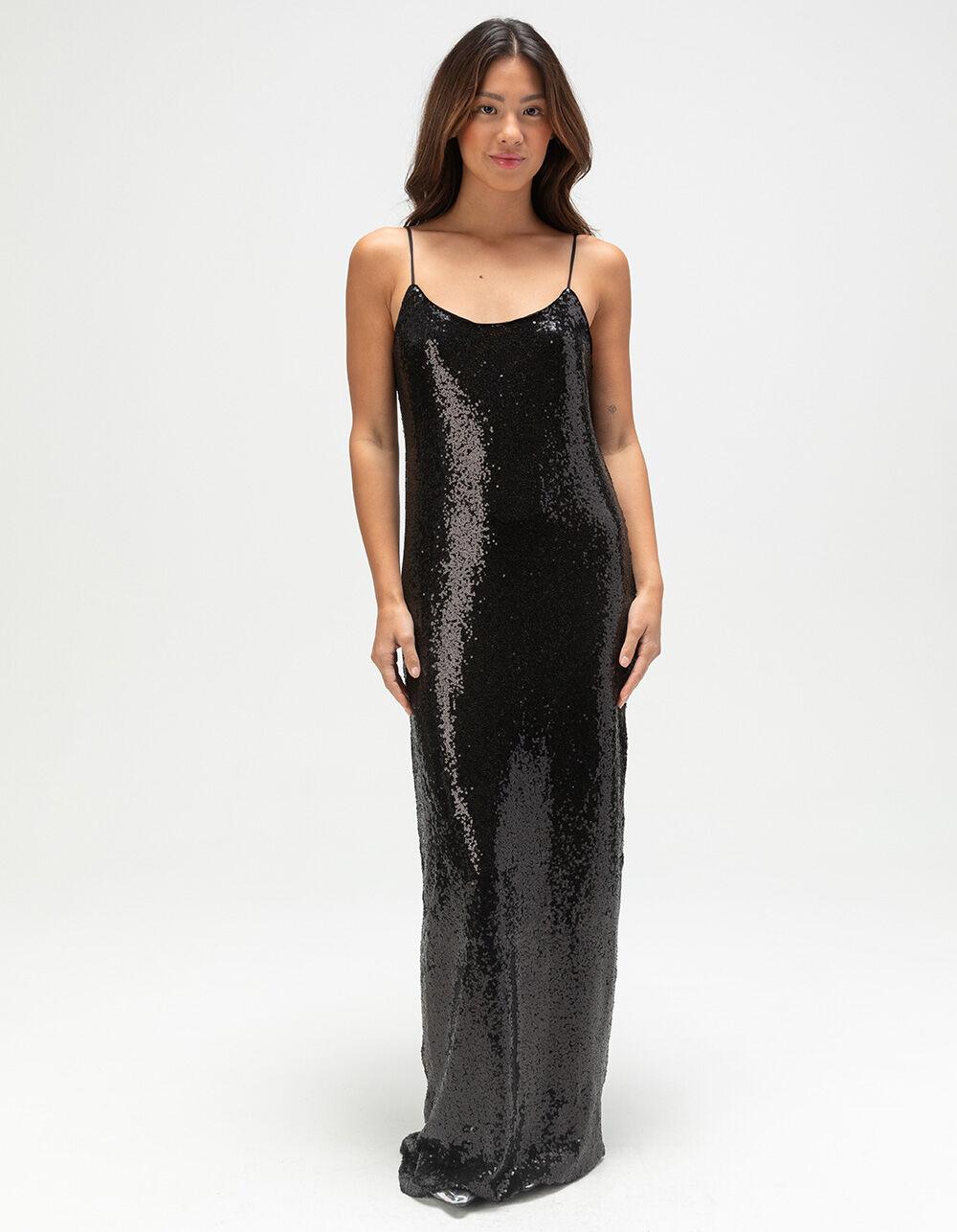 JJXX Mia Womens Sequin Maxi Dress - SILVER Product Image