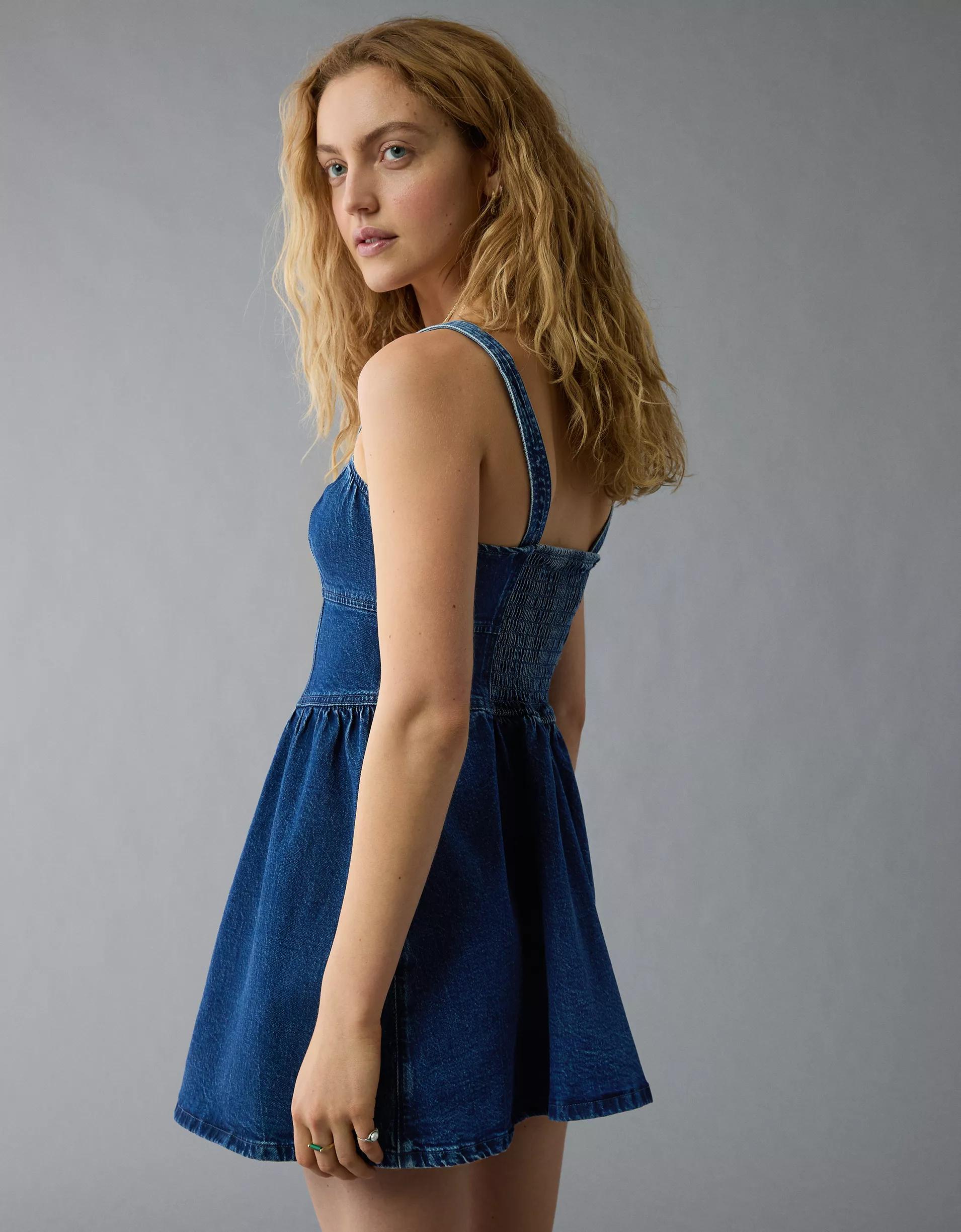 AE Denim Sweetheart Mini Dress Product Image