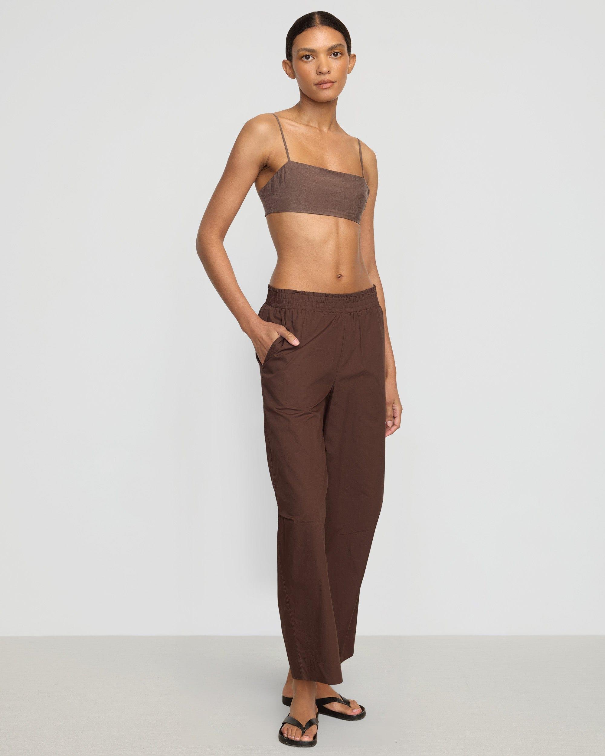 Paula Smocked-Waist Organic Cotton Pant Product Image