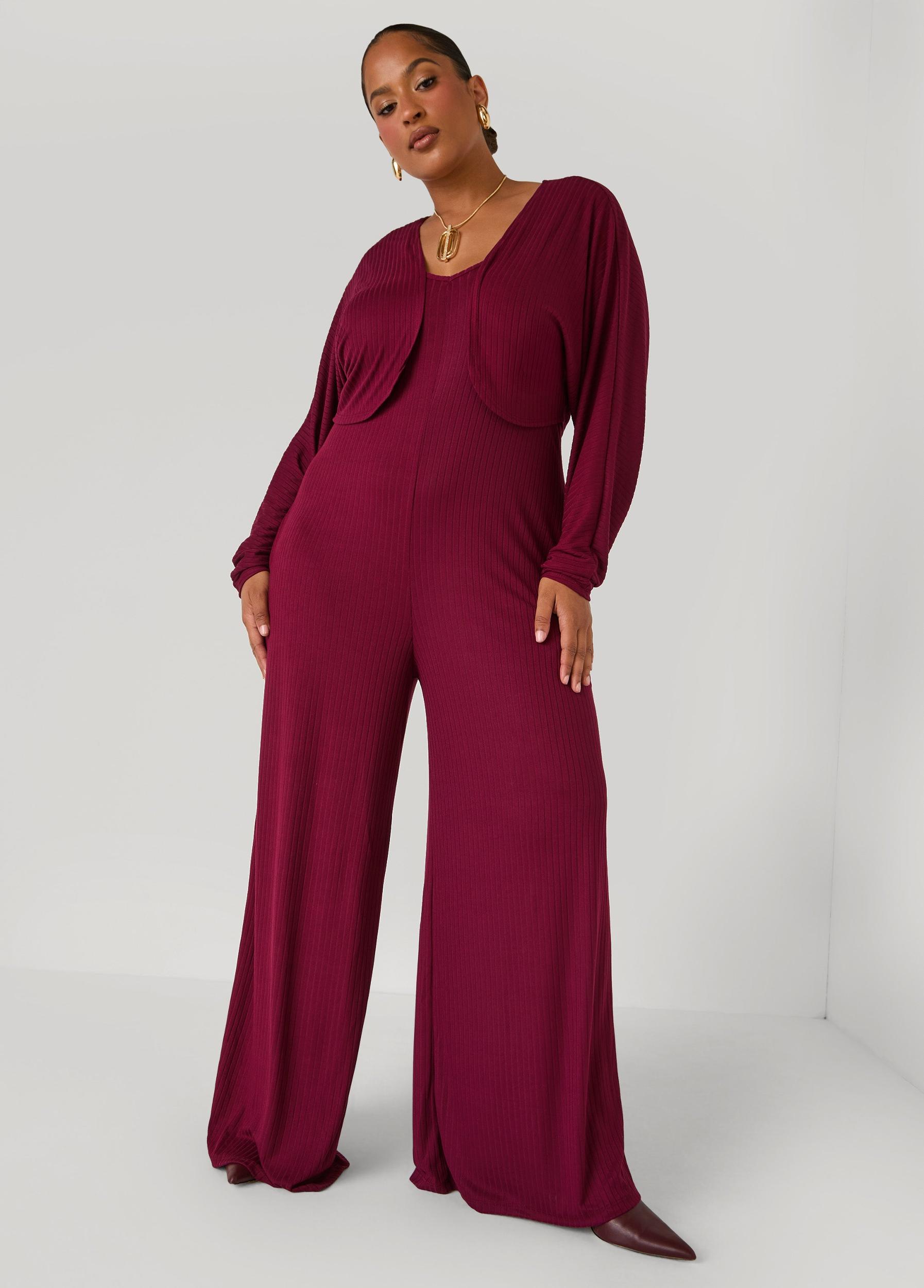 Ribbed Wide Leg Jumpsuit Product Image