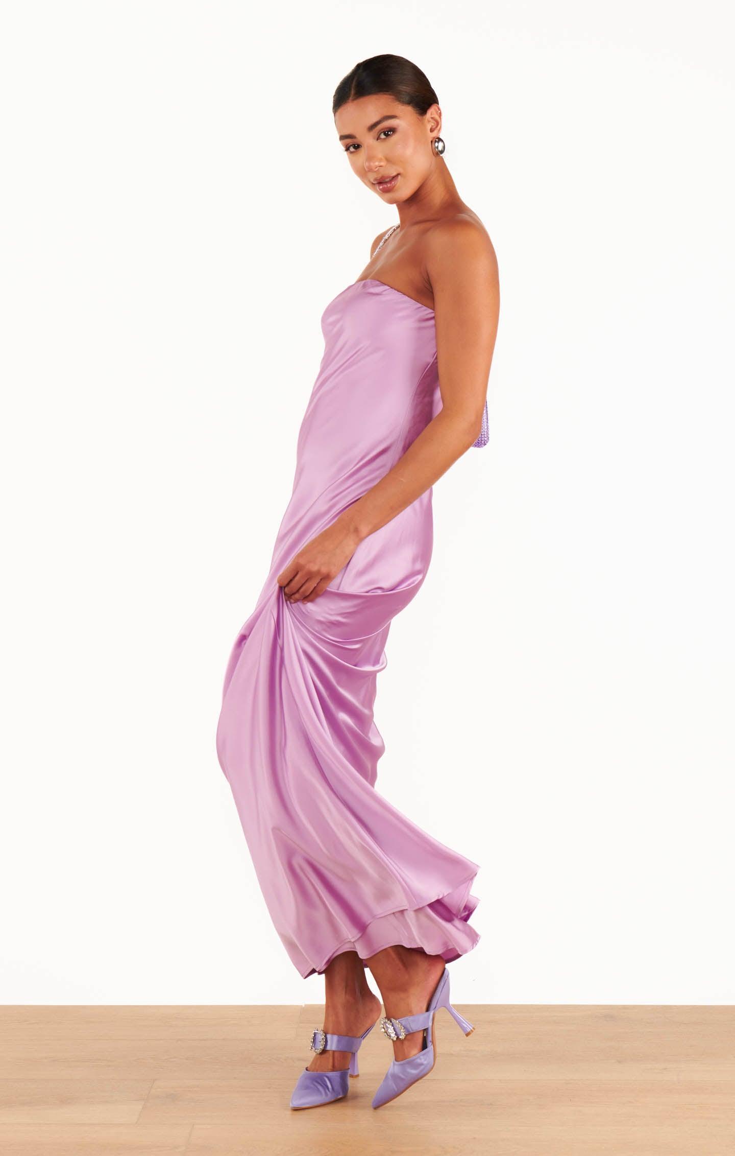 Taylor Tube Dress ~ Lilac Luxe Satin Product Image