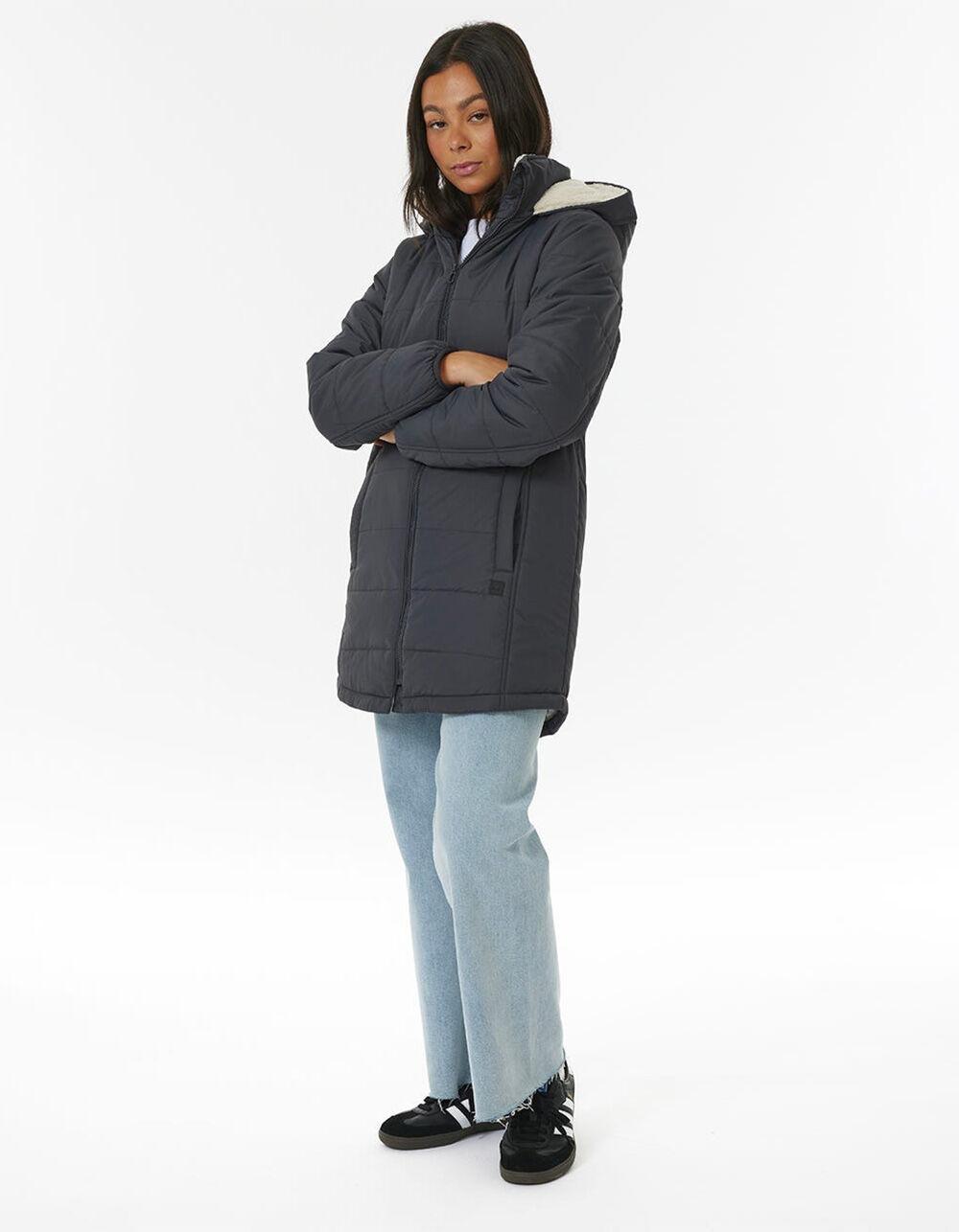 RIP CURL Anti-Series Anoeta Long Line Womens Jacket - BLACK Product Image