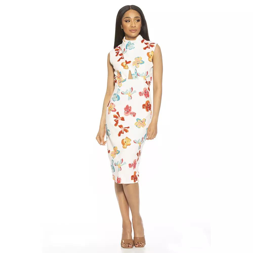 Women's ALEXIA ADMOR Elouise Draped Bodice Cutout Sheath Dress,  Product Image