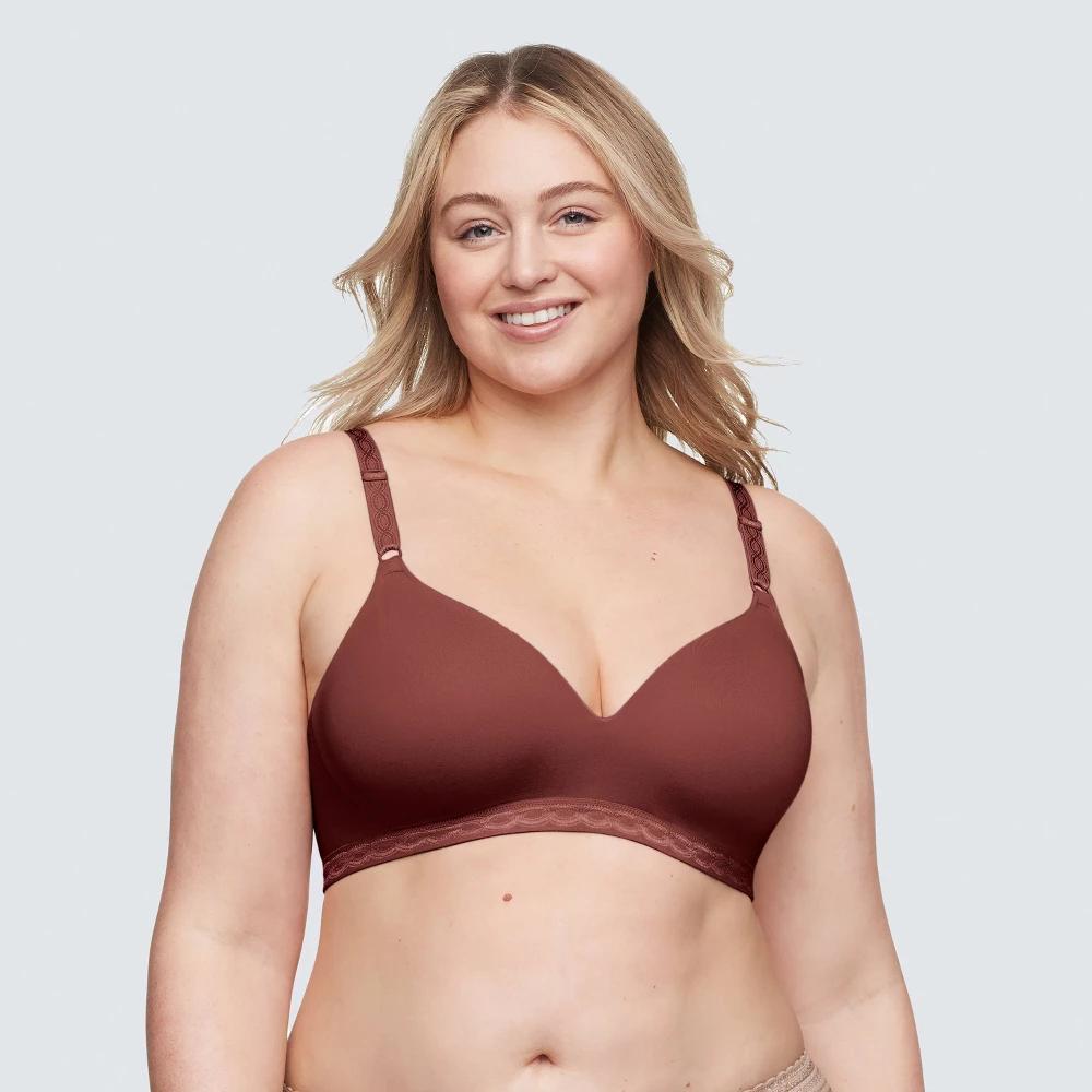 Simply Perfect by Warner's Women's Supersoft Wireless Lightly Lined Comfort Bra RM1691T 36D: Medium Support, Adjustable Straps Product Image