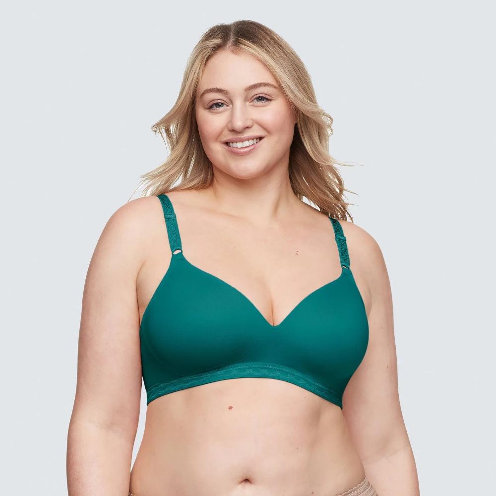 Simply Perfect by Warner's Women's Supersoft Wireless Lightly Lined Comfort Bra RM1691T 36D: Medium Support, Adjustable Straps Product Image