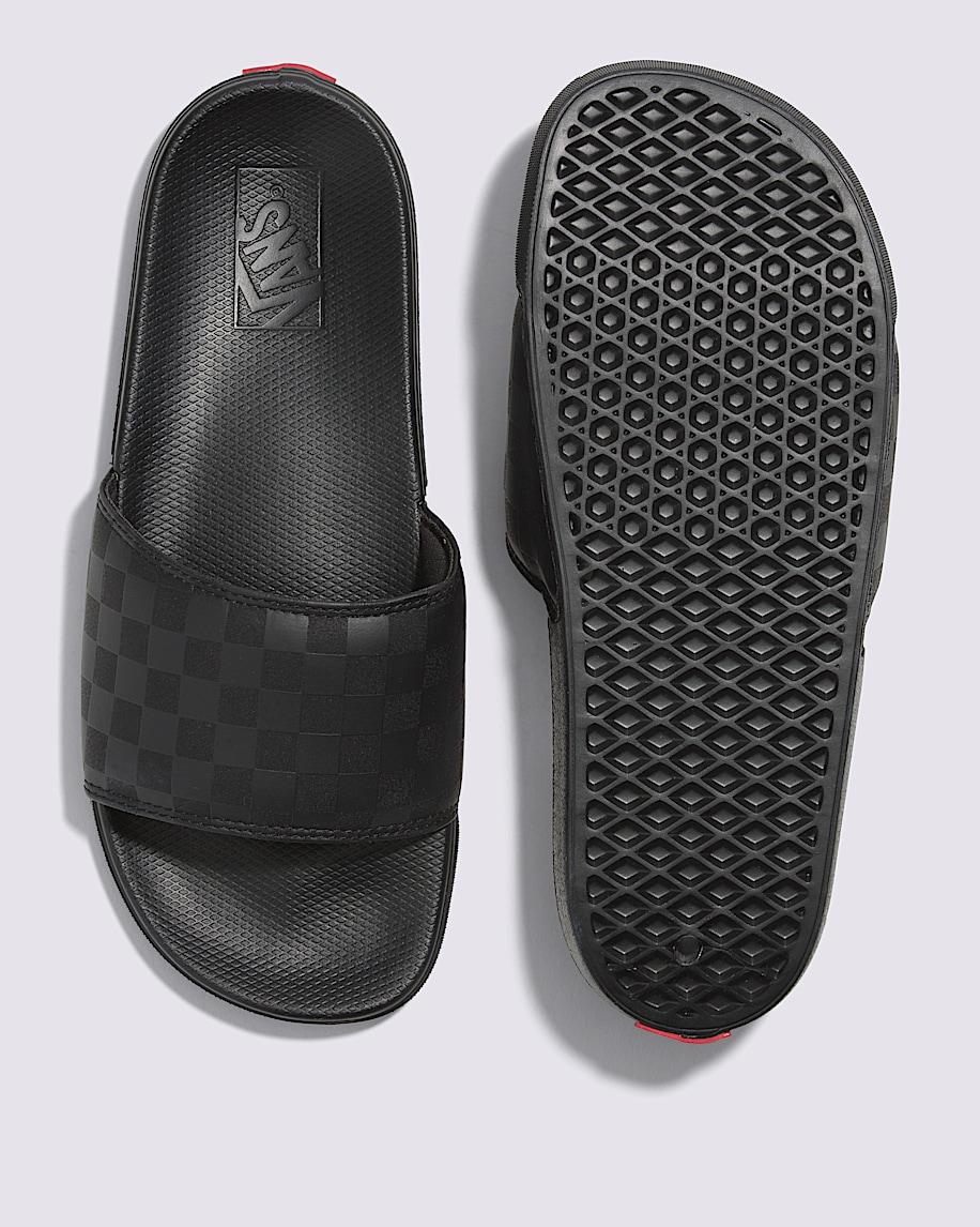 Vans | La Costa Slide-On Checkerboard Black/Black Sandals Product Image