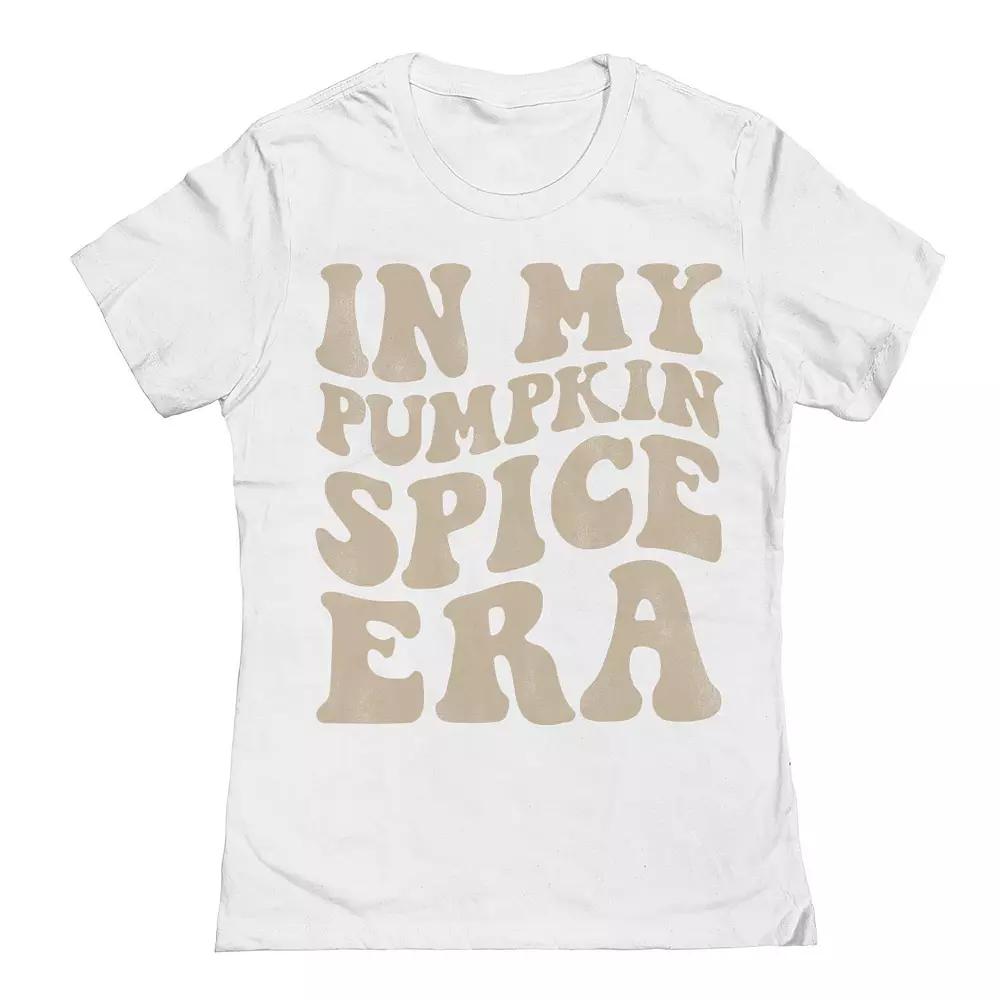 Junior's Grayson Threads The Label Pumpkin Spice Era Tan Graphic Tee, Women's,  Product Image