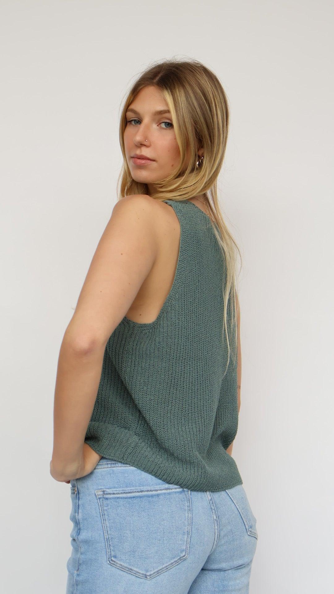 Twist Halter Knit Top Product Image