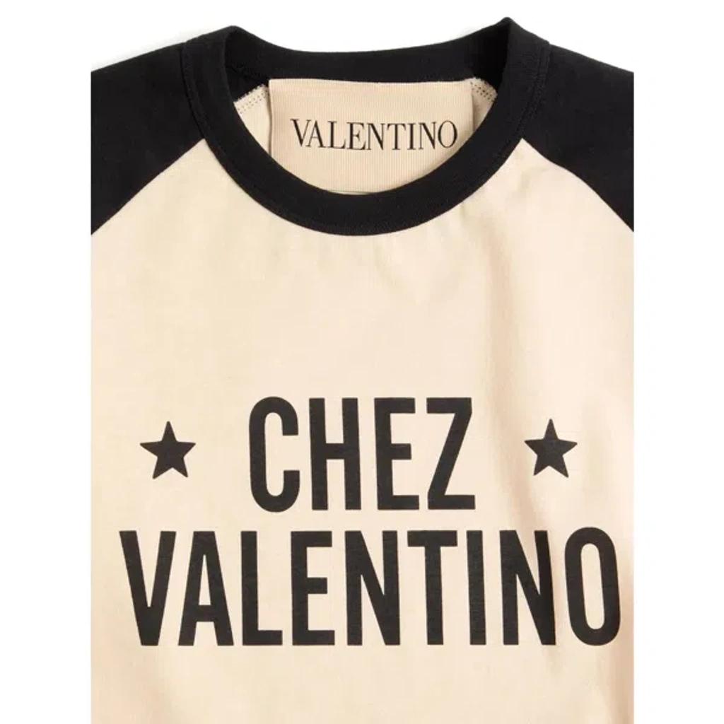 VALENTINO Chez Logo T-shirt In Neutral Product Image