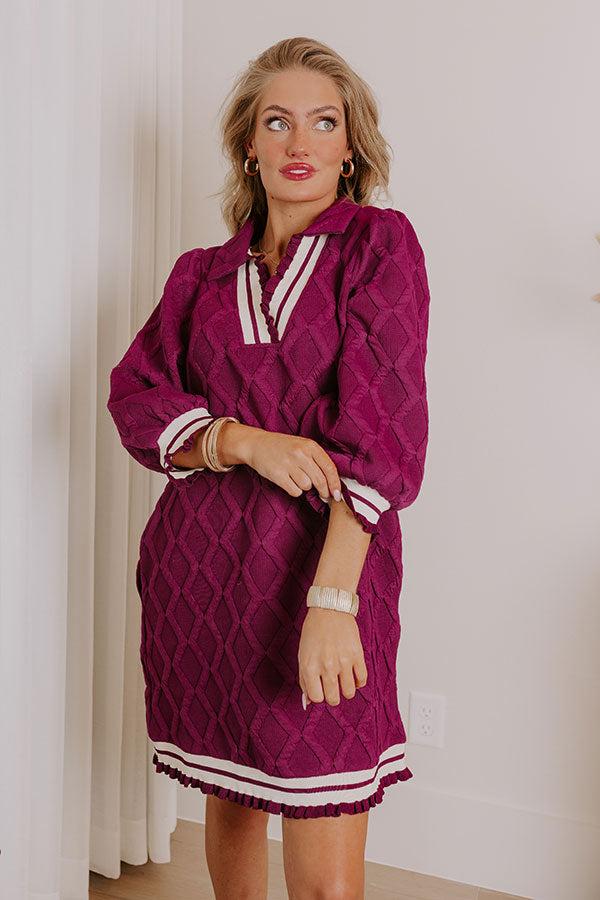 Charming Glance Knit Mini Dress in Orchid Product Image