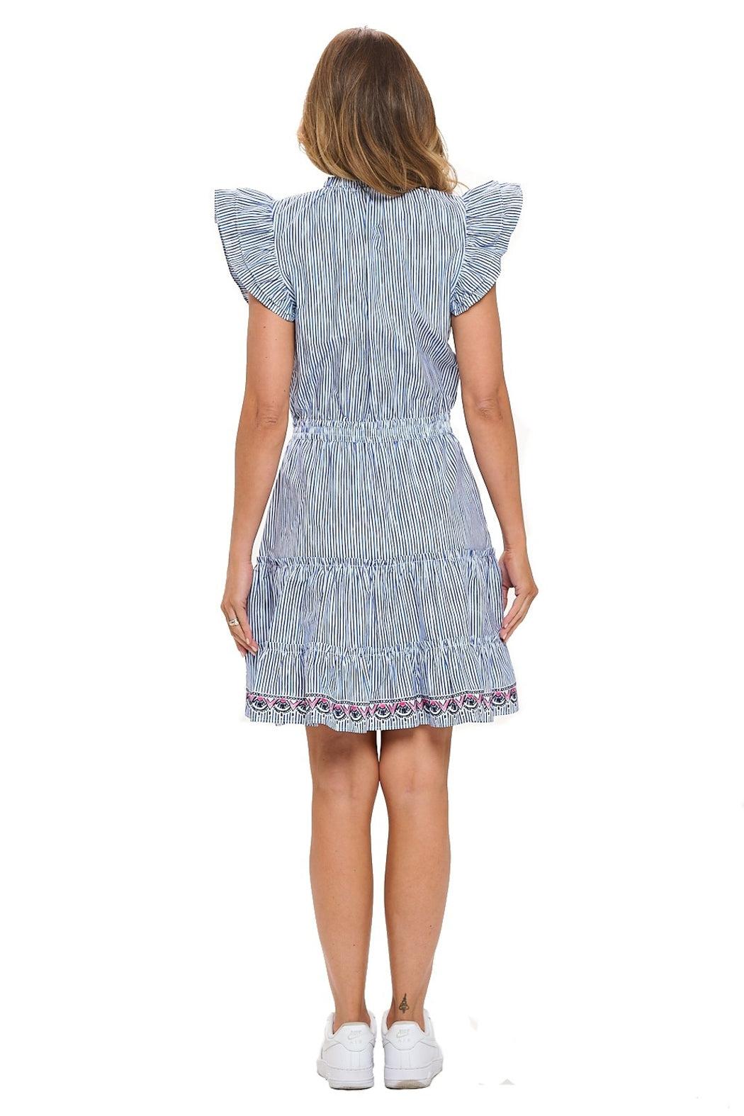 Navy Tiered Dress Product Image