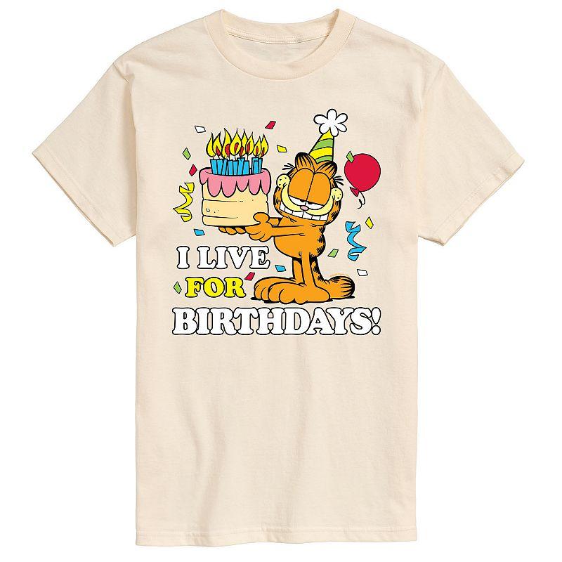 Big & Tall Garfield Live For Birthdays Graphic Tee, Men's,  Product Image