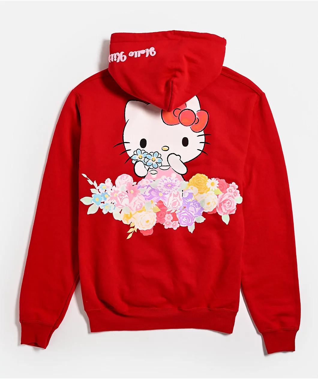 Hello Kitty® & Friends | A.LAB Hello Kitty® Pink Ribbon Red Hoodie Product Image