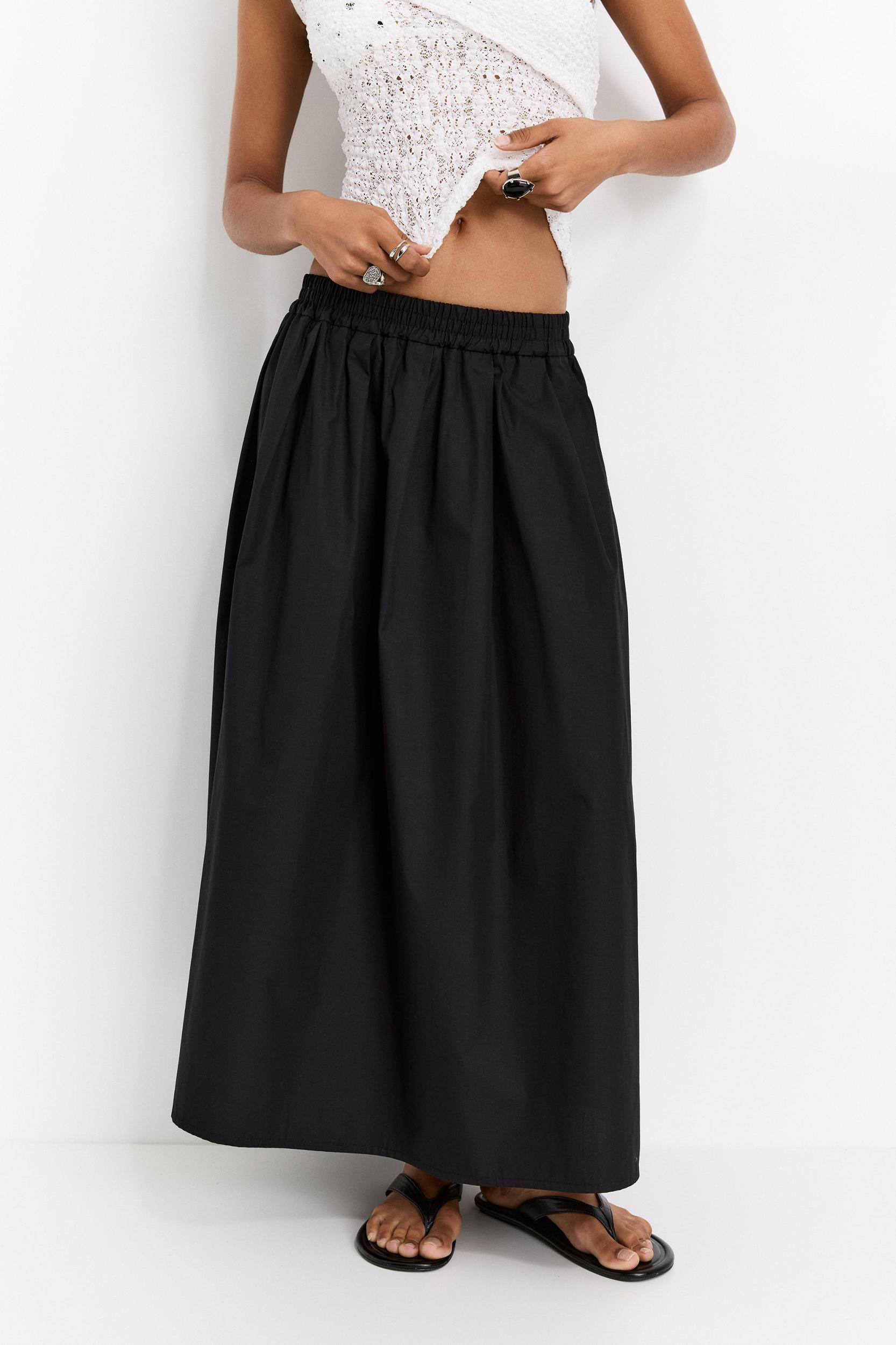 Poplin midi skirt Product Image