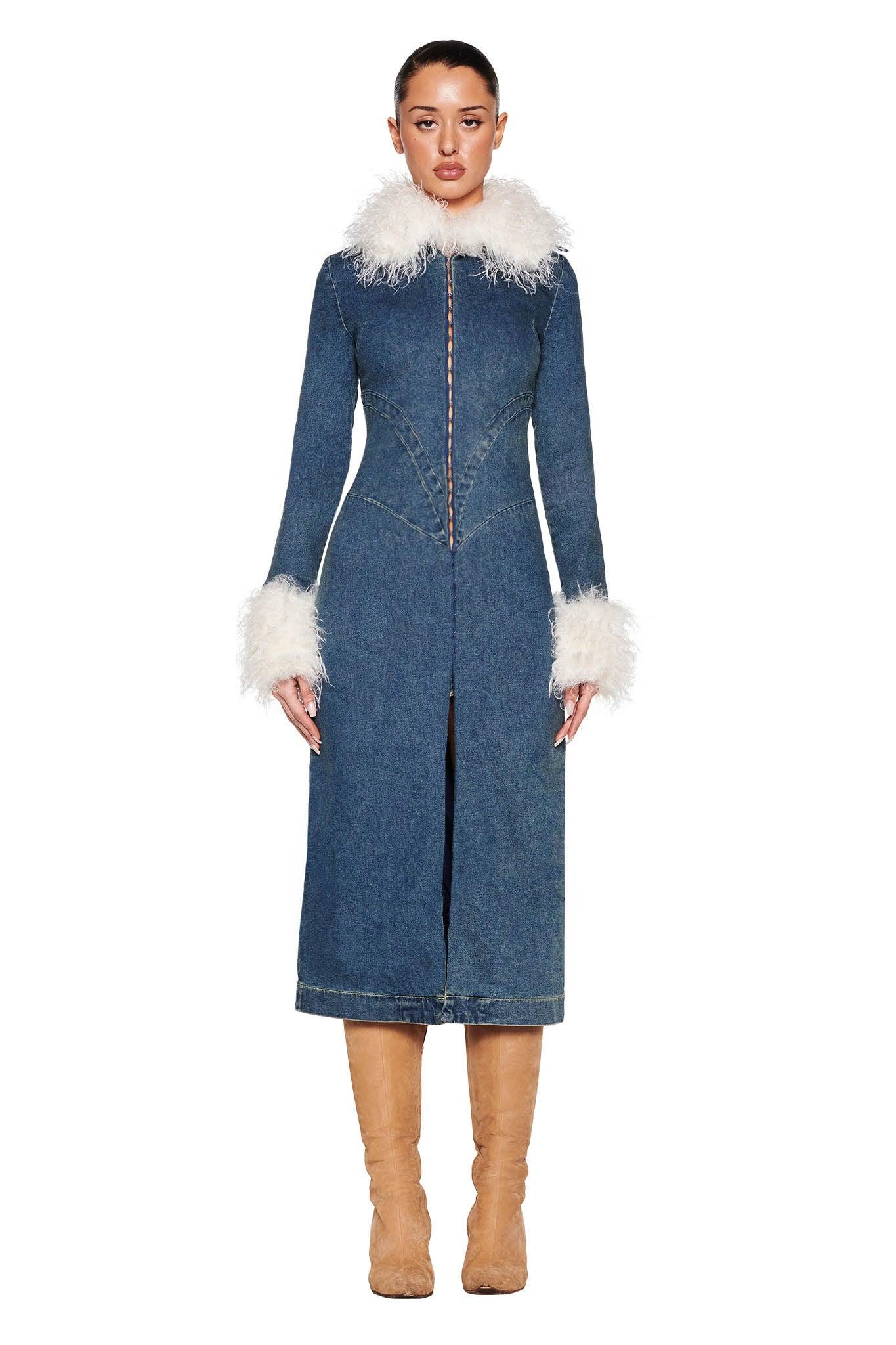 SYLVIE COAT - BLUE :  BLUE DENIM Product Image