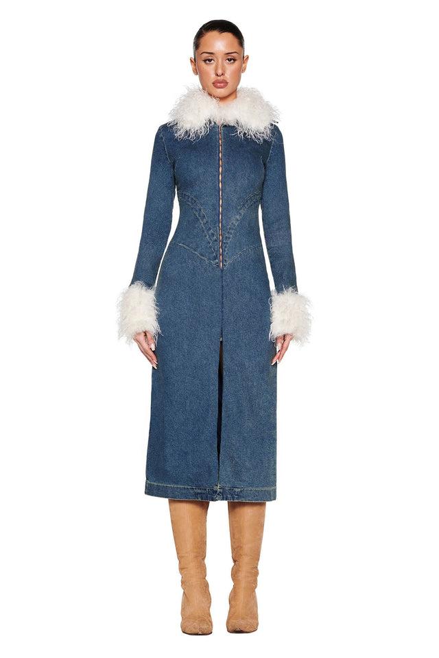 SYLVIE COAT - BLUE :  BLUE DENIM Product Image
