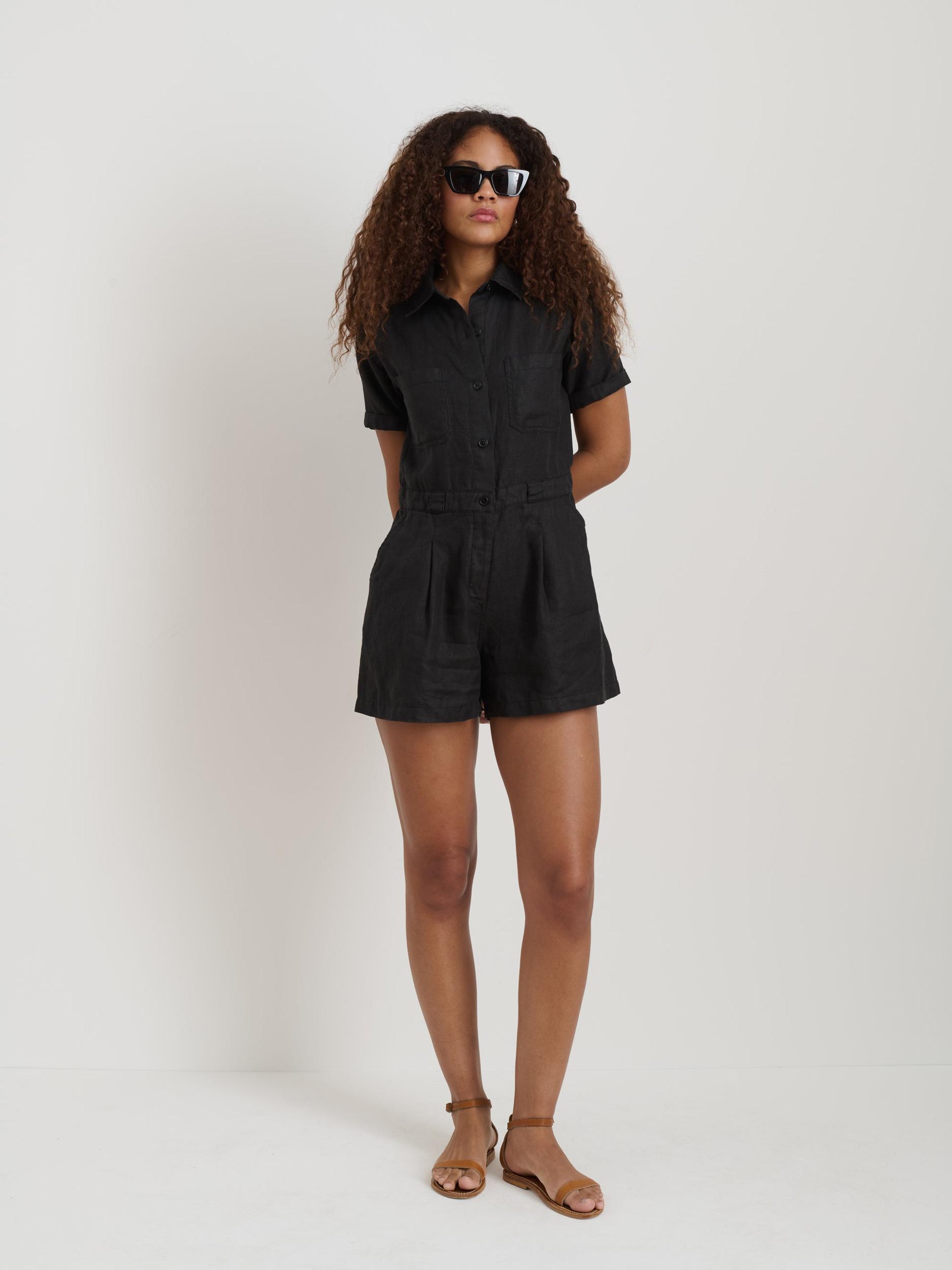 Cassi Romper In Linen Product Image