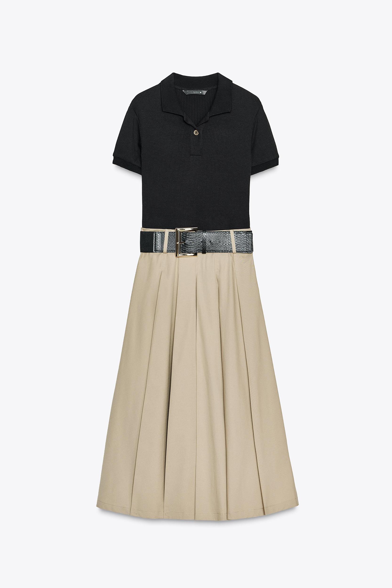 COMBINATION BELTED DRESS Product Image