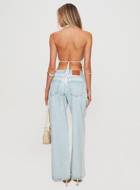 Brayden Low Rise Relaxed Jeans Light Acid Wash Product Image