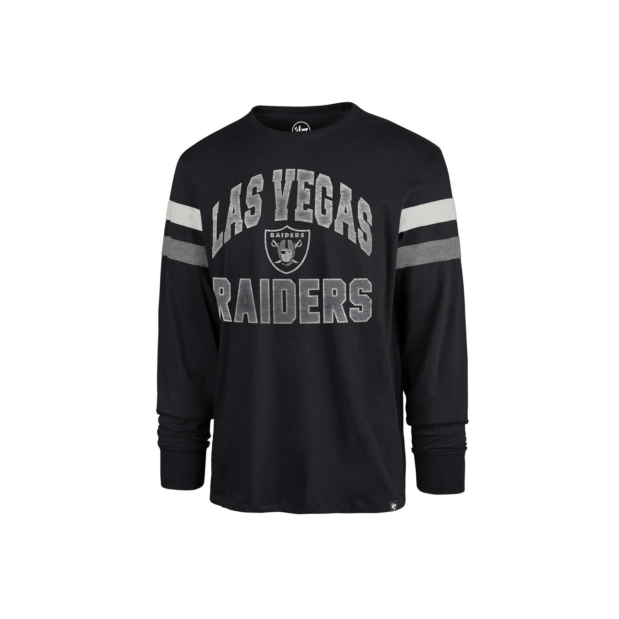 Men's '47 Black Las Vegas Raiders Irving Long Sleeve T-Shirt,  Product Image