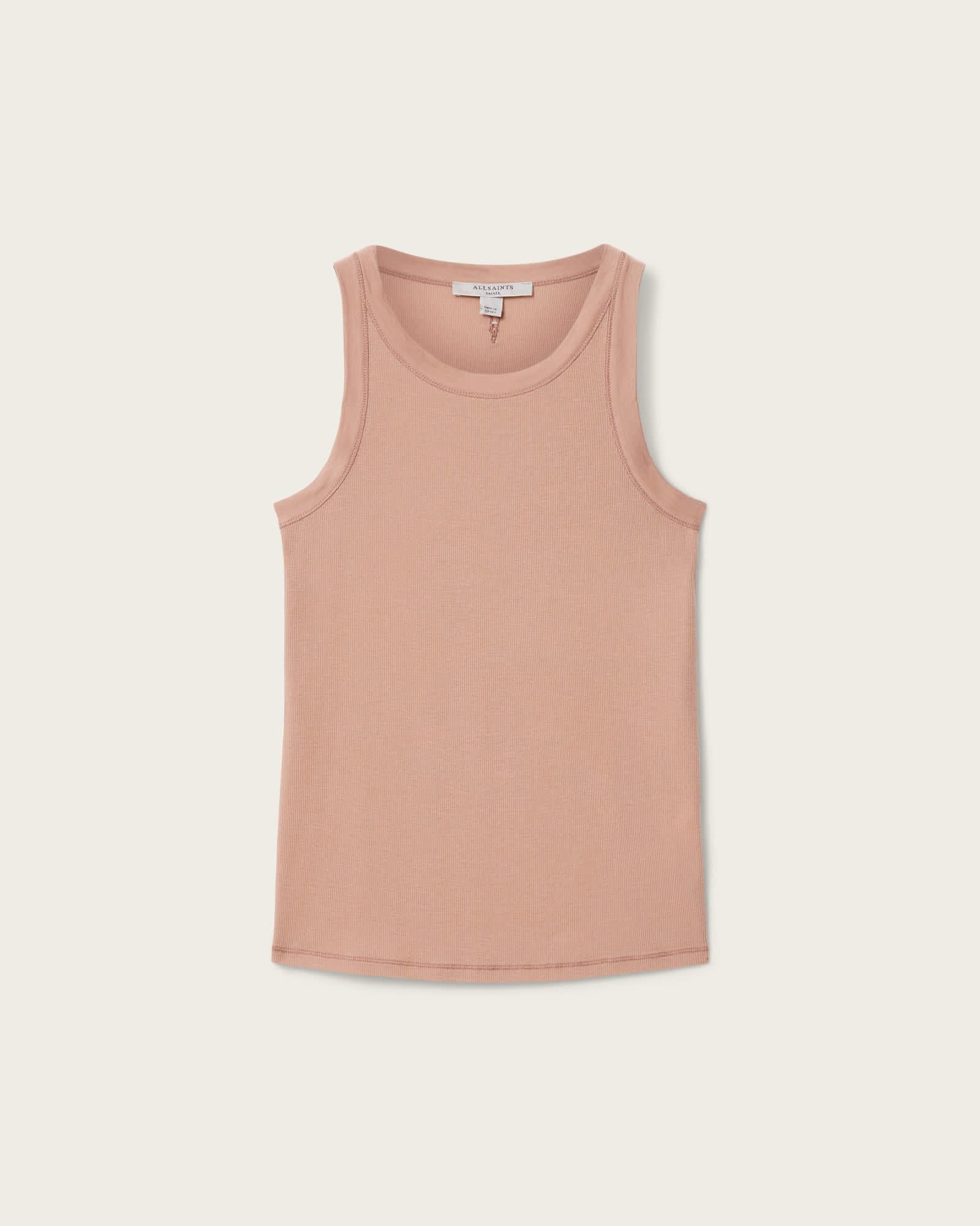 Rina Crew Neck Sleeveless Tank Top TUSCAN PINK | ALLSAINTS US Product Image