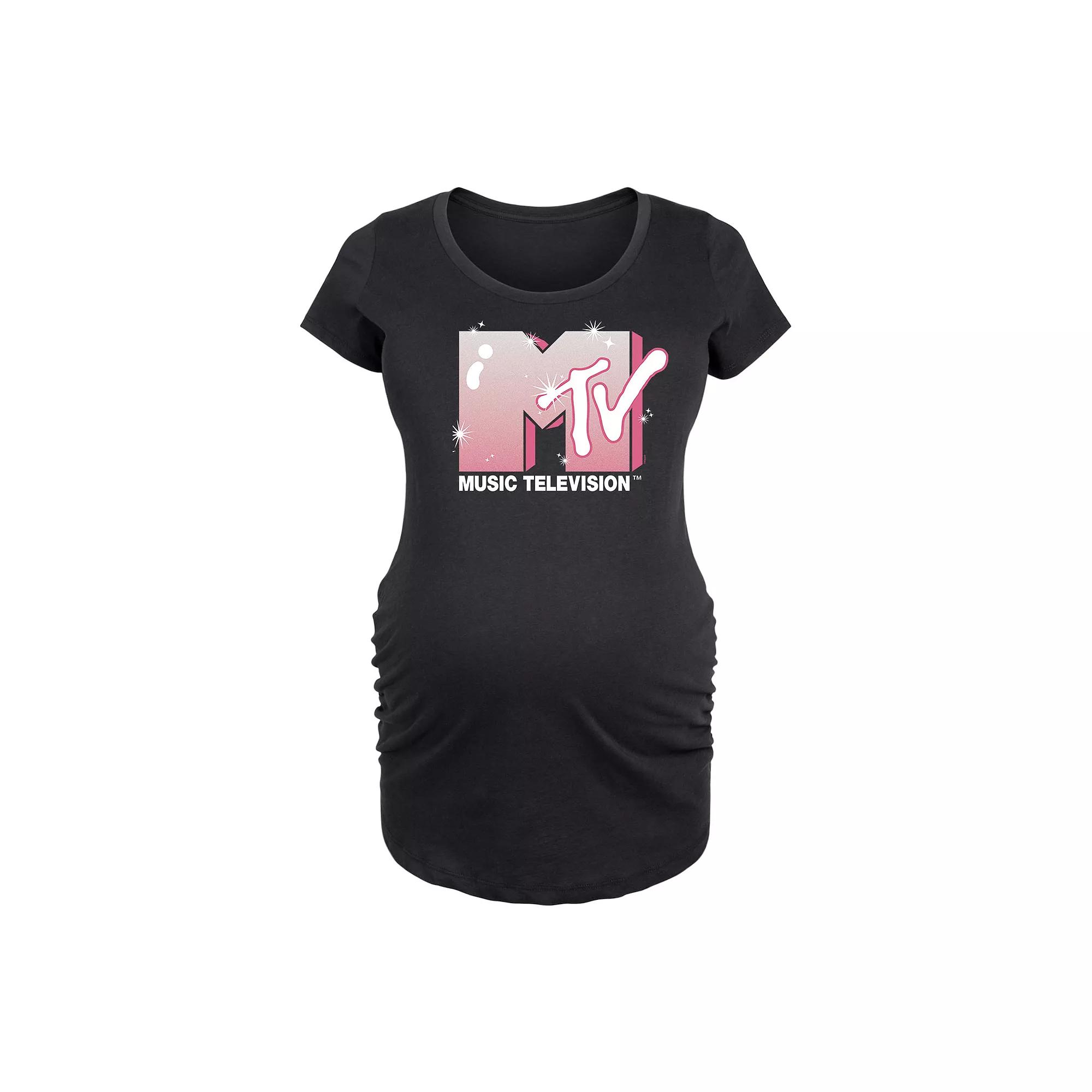 Maternity MTV Glitter Logo Graphic Tee, Women's,  Product Image