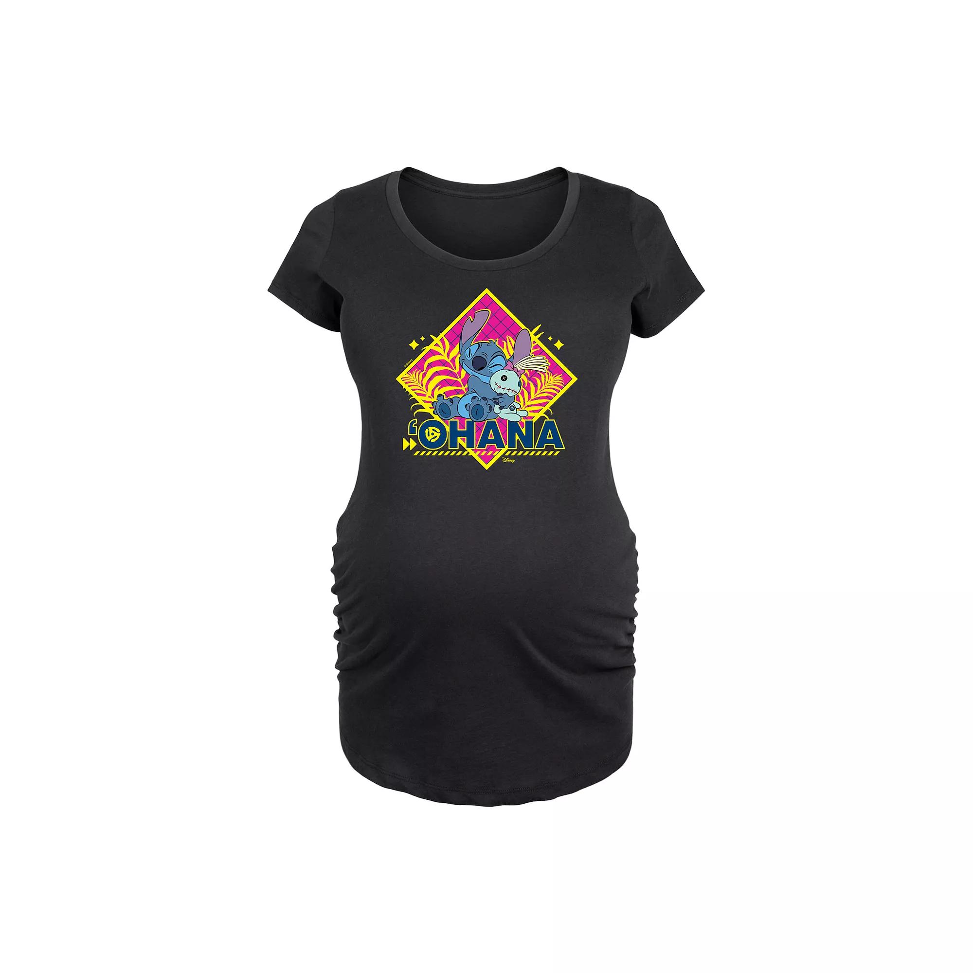 Disney's Lilo & Stitch Maternity Ohana Graphic Tee, Women's,  Product Image