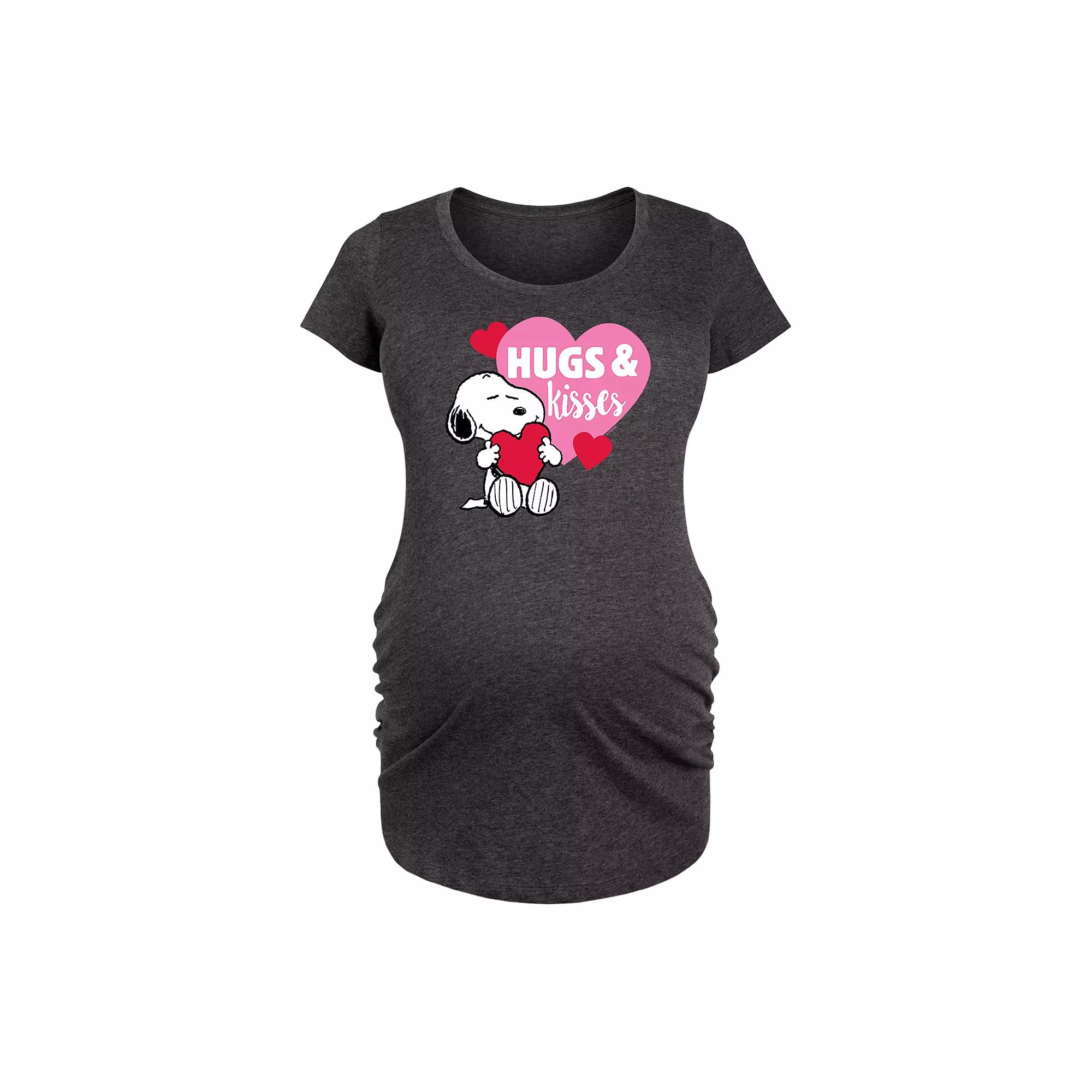 Maternity Peanuts Snoopy Hugs And Kisses Graphic Tee, Women's,  Product Image