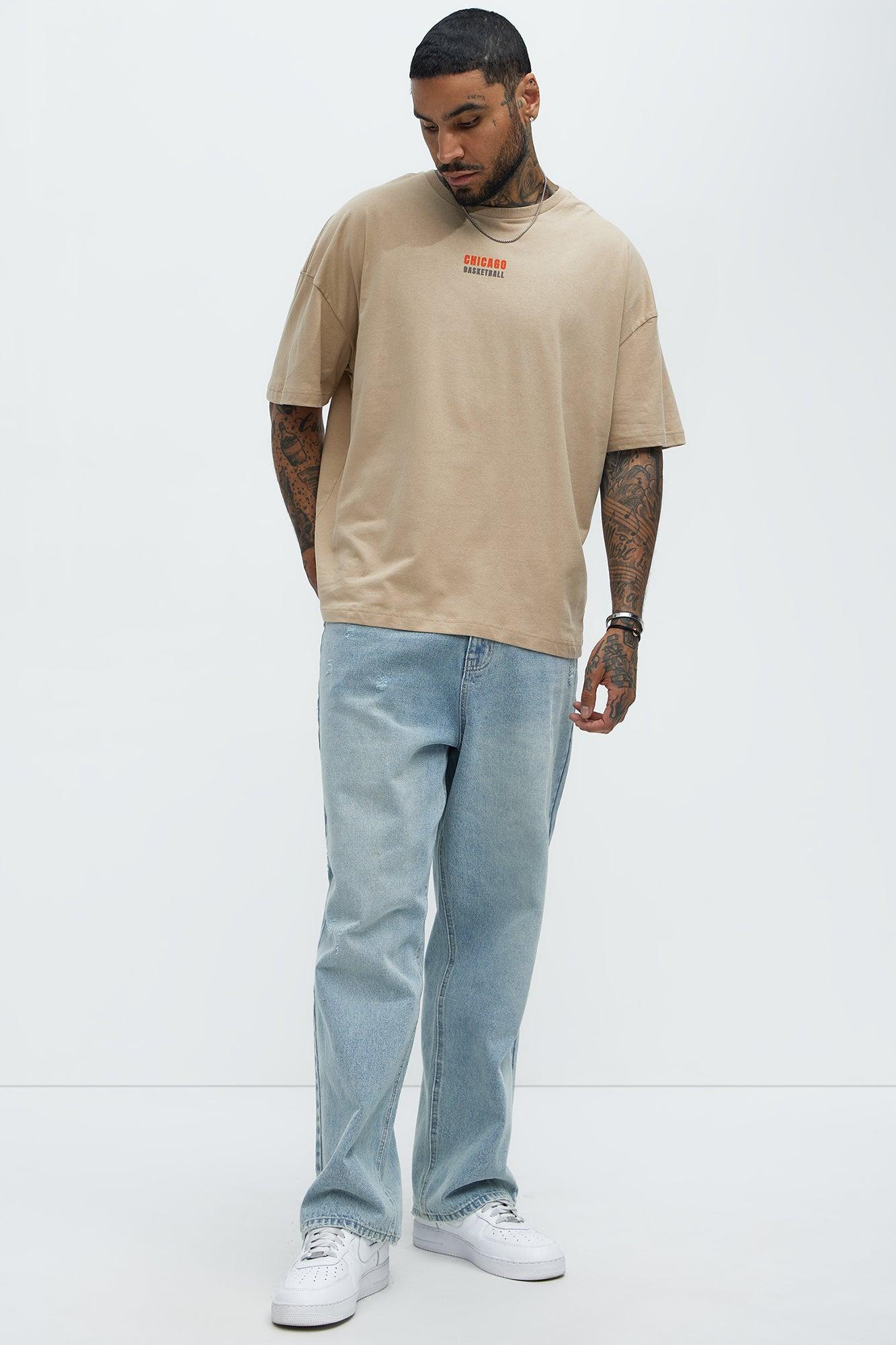 Chicago Basketball Oversized Short Sleeve Tee - Sand Product Image