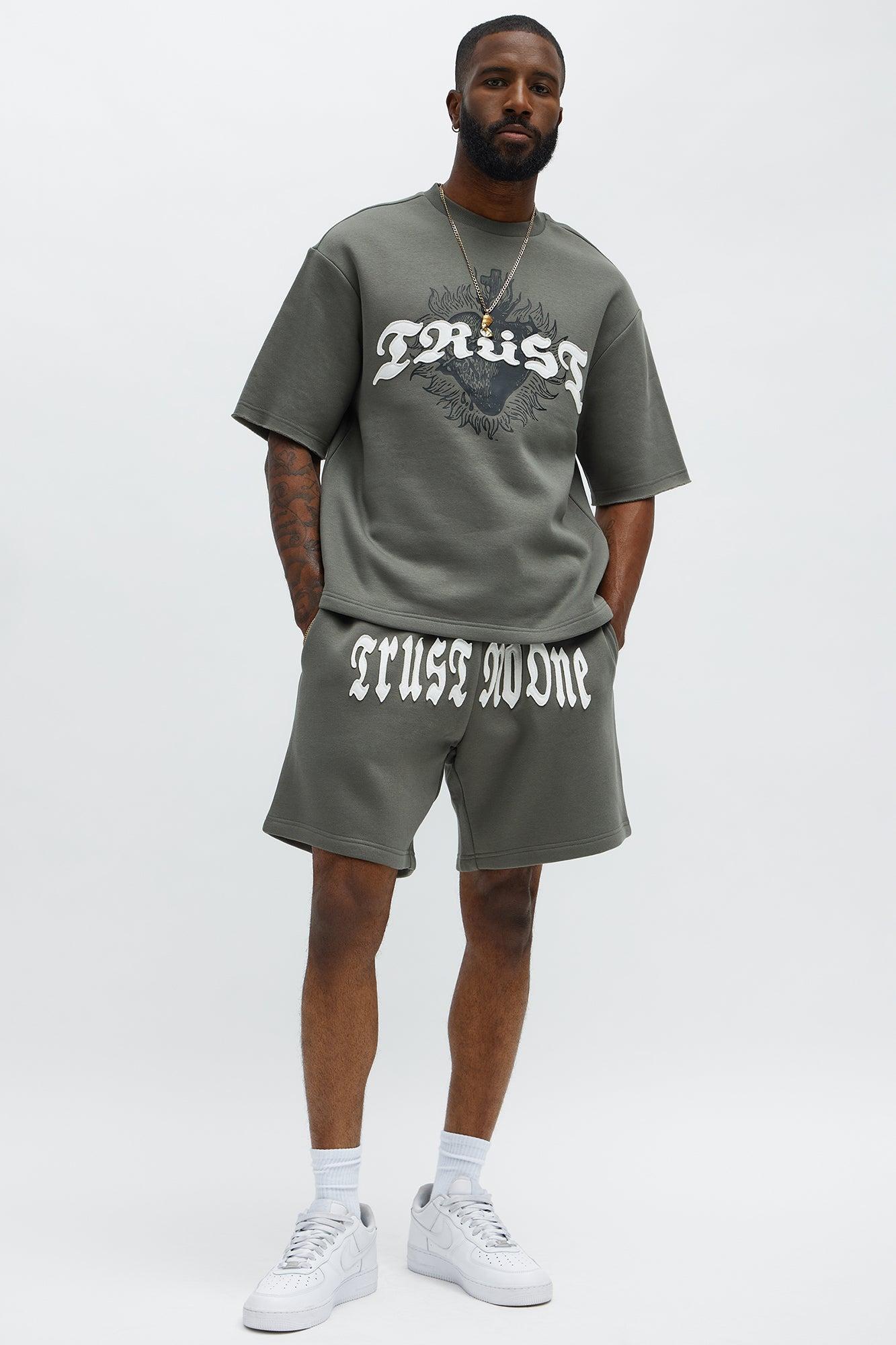 Tyson Relaxed Trust Issues Shorts - Dark Grey Male Product Image