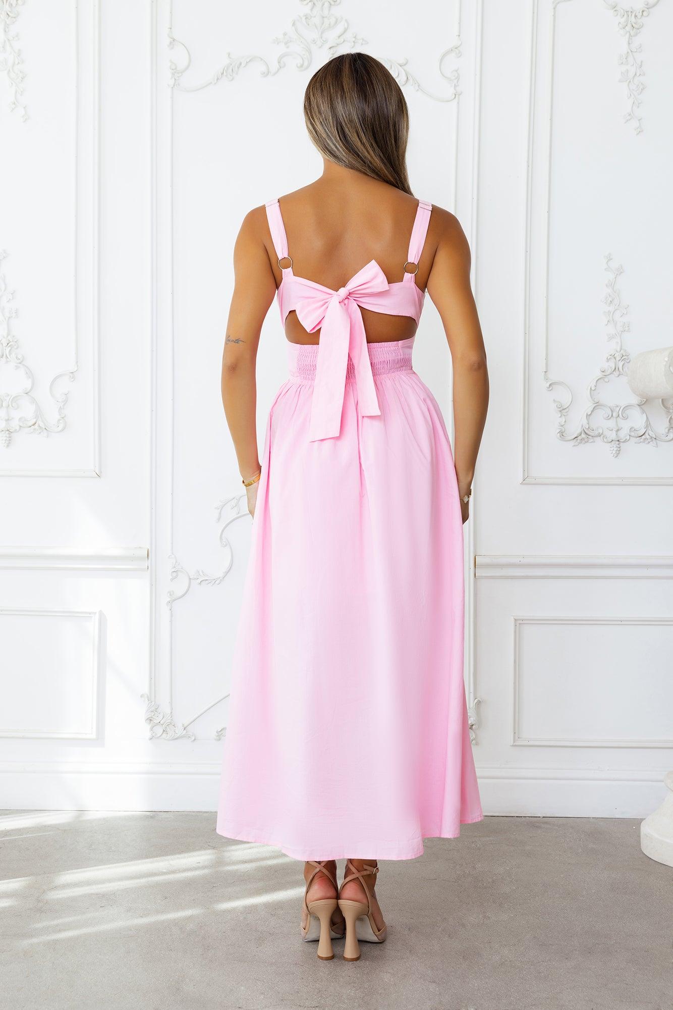 Sunshine Dreamer Midi Dress Pink Product Image