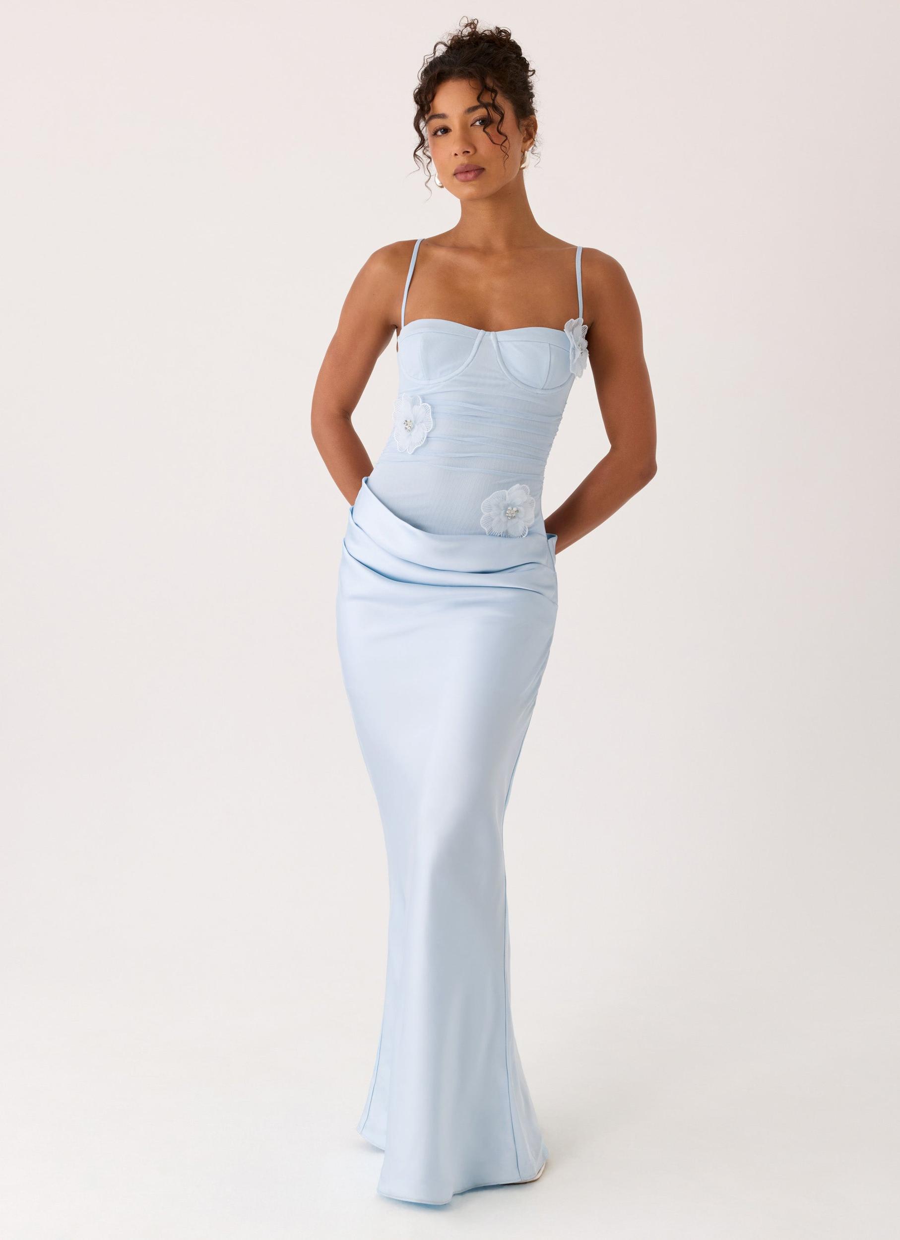 Peasella Maxi Dress - Blue Product Image