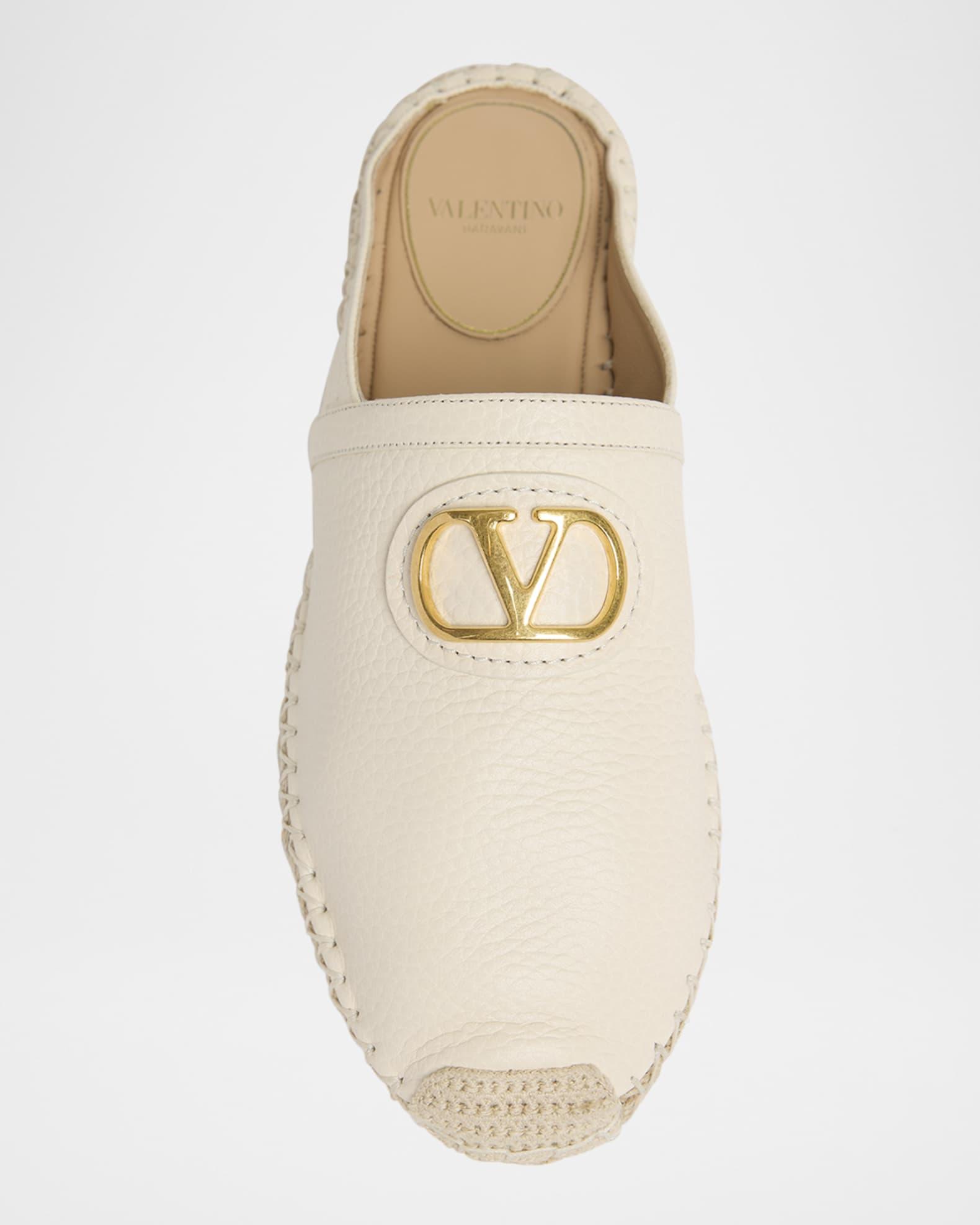 VLogo Leather Medallion Espadrille Mules Product Image